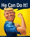 Donald Trump - We Can Do it! themed Cartoon Portrait