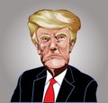 Donald Trump Caricature Charismatic Famous People Vector Illustration Royalty Free Stock Photo