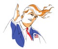 Donald Trump caricature vector Royalty Free Stock Photo