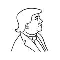 Donald Trump cartoon Royalty Free Stock Photo
