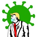 Donald Trump Corona Virus Cartoon Illustration. September 17, 2020