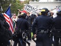 Donald Trump Free Speech Brawl In Berkeley California Royalty Free Stock Photo