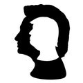 Donald Trump and Hillary Clinton silhouette