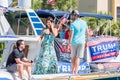 Don Jr and Kimberly Guilfoyle Trump Boat Parade Royalty Free Stock Photo