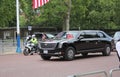 Donald Trump, London, UK, Stock Photo, 3/6/2019 - Donald Trump leaving Buckingham palace by helicopter UK state visit day