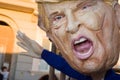 Donald trump mask at the carnival of viareggio