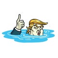 Donald Trump Paris Climate Change Agreement. Cartoon Vector. June 1, 2017