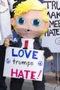 Donald Trump pinata at protest