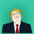 Donald Trump Pop Art, Flat Design, Vector, Illustration., Editorial