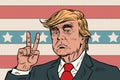 Donald Trump President, gesture of victory Royalty Free Stock Photo
