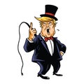 Donald Trump the Ringmaster Cartoon Vector