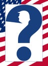 Donald TrumpÃ¢â¬â¢s image is part of a question mark design in an illustration about if he will be the Republican choice