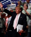 Donald Trump speaks at campaign rally on July, 25, 2015, in Oskaloosa, Iowa