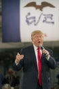 Donald Trump speaks at the Iowa State Fairgrounds in Des Moines