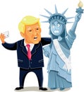 Donald Trump Taking a Selfie with the Statue of Liberty