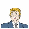 Donald Trump, 45th President of United States of America Vector Design Illustration Royalty Free Stock Photo