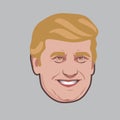 Donald trump vector cartoon portrait