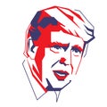 Donald Trump vector portrait illustration