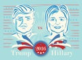 Donald Trump vs Hillary Clinton Royalty Free Stock Photo
