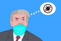 Donald Trump wearing a face mask coronavirus