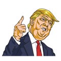 Donald Trump. You`re Fired! Cartoon Vector. May 19, 2017