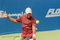 Donald Young plays at the Winston-Salem Open