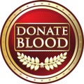 Donate Blood Red Vintage Round Label Icon