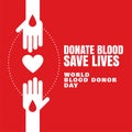 Donate blood save lives concept background