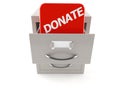 Donate box inside archive Royalty Free Stock Photo