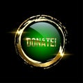 Donate button realistic vector illustration