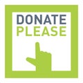 Donate button vector icon