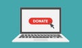 Donate Buttons Set. Help Icon Donation concept Royalty Free Stock Photo