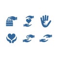 Donate & charity icon vector design symbol