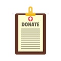 Donate checkboard icon, flat style