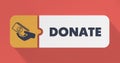 Donate Concept in Flat Design. Royalty Free Stock Photo