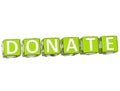 Donate Cube text Royalty Free Stock Photo