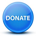 Donate eyeball glossy elegant blue round button abstract Royalty Free Stock Photo