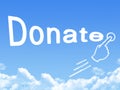 Donate message cloud shape Royalty Free Stock Photo