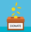 Donate money with box