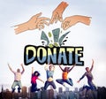 Donate Money Charity Generous Hands Concept