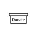 donate sign icon. Element of mobile banking for smart concept and web apps. Thin line donate sign icon can be used for web and Royalty Free Stock Photo