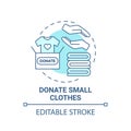 Donate small clothes concept icon