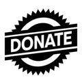 Donate stamp on white