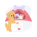 Donate to animal shelter isolated cartoon vector illustrations.