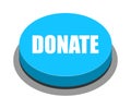 Donate button blue Royalty Free Stock Photo