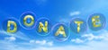 The donate word in bubble Royalty Free Stock Photo