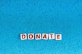 Donate word on stone Royalty Free Stock Photo