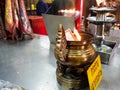 Donated coffin in Wat Hua Lamphong, Temple in Bangkok