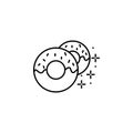 Donates, bakery icon. Element of Food and Drink icon. Thin line icon