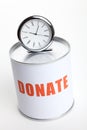 Donation Box and clock Royalty Free Stock Photo